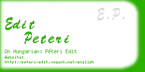 edit peteri business card